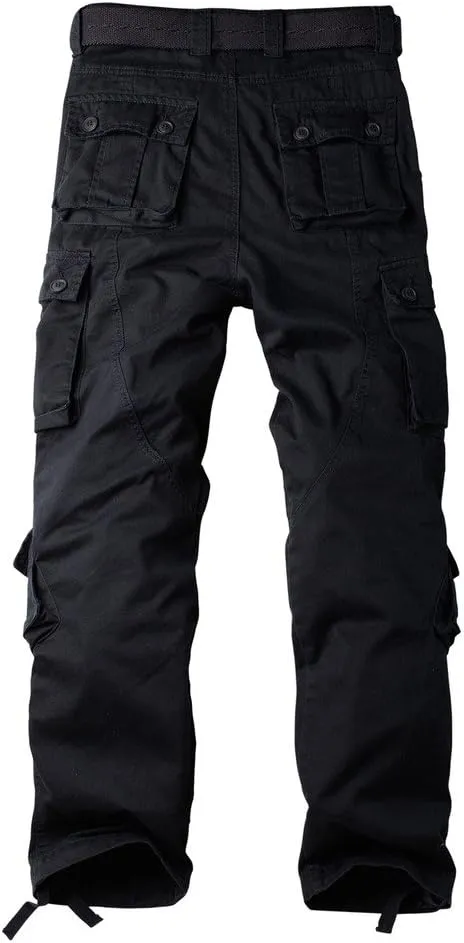 AKARMY Men's Casual Cargo Pants Military Army Camo Pants Combat Work Pants with 8 Pockets