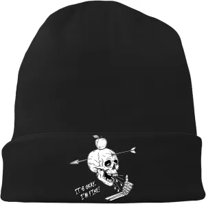 Black Beanie for Men Skull Beanie Knitted Hat Mens Winter Hat Beanies Hats for Men Women
