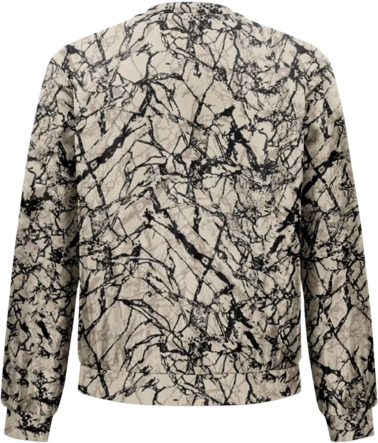 Bomber Jacket Women Lightweight Comfy Coats Casual Zip Up Windproof Windbreaker Floral Pattern Fashion Outerwears