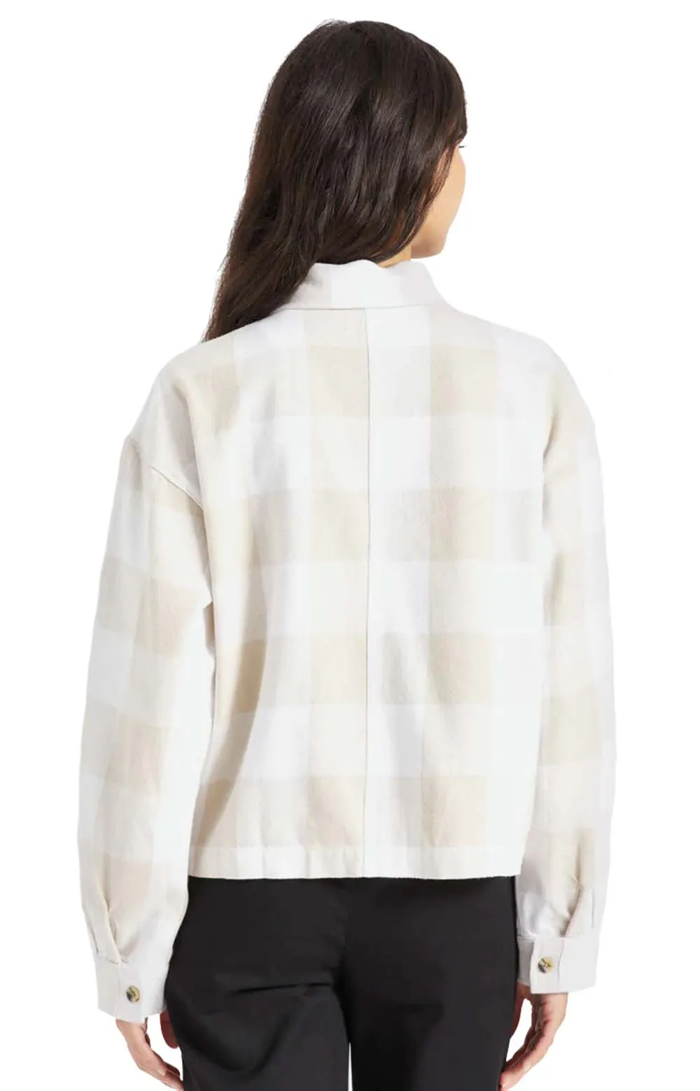 Brixton Women's Bowery Long Sleeve Flannel Shirt - White