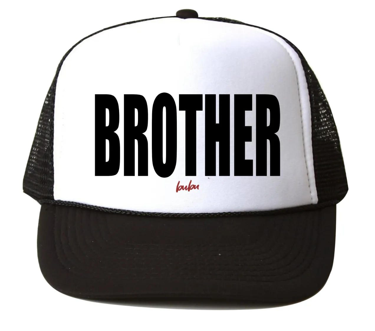 Bubu - Baby/Toddler/Kids Trucker Hats - BROTHER in Black/White