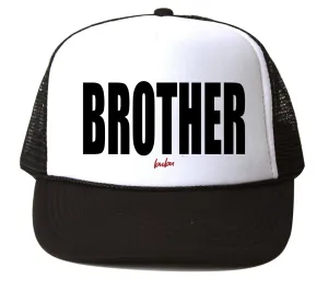 Bubu - Baby/Toddler/Kids Trucker Hats - BROTHER in Black/White