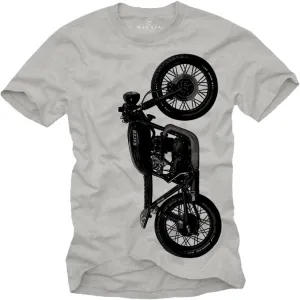 Cafe Racer T Shirt - CB550 Motorbike - Vintage Motorcycle Clothing for Men