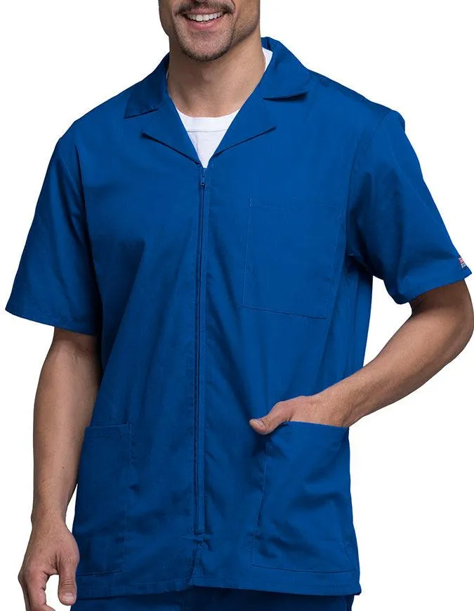 Cherokee 30.5 Inch Men's Three Pocket Zip Front Medical Scrub Jacket