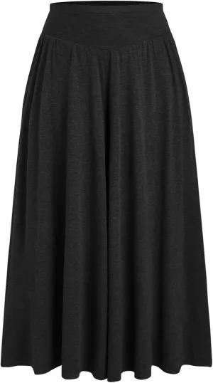 CIDER Womens Plus Size Wide Leg Pants Palazzo Flowy Loose Fit Casual Lounge Pants with Pockets