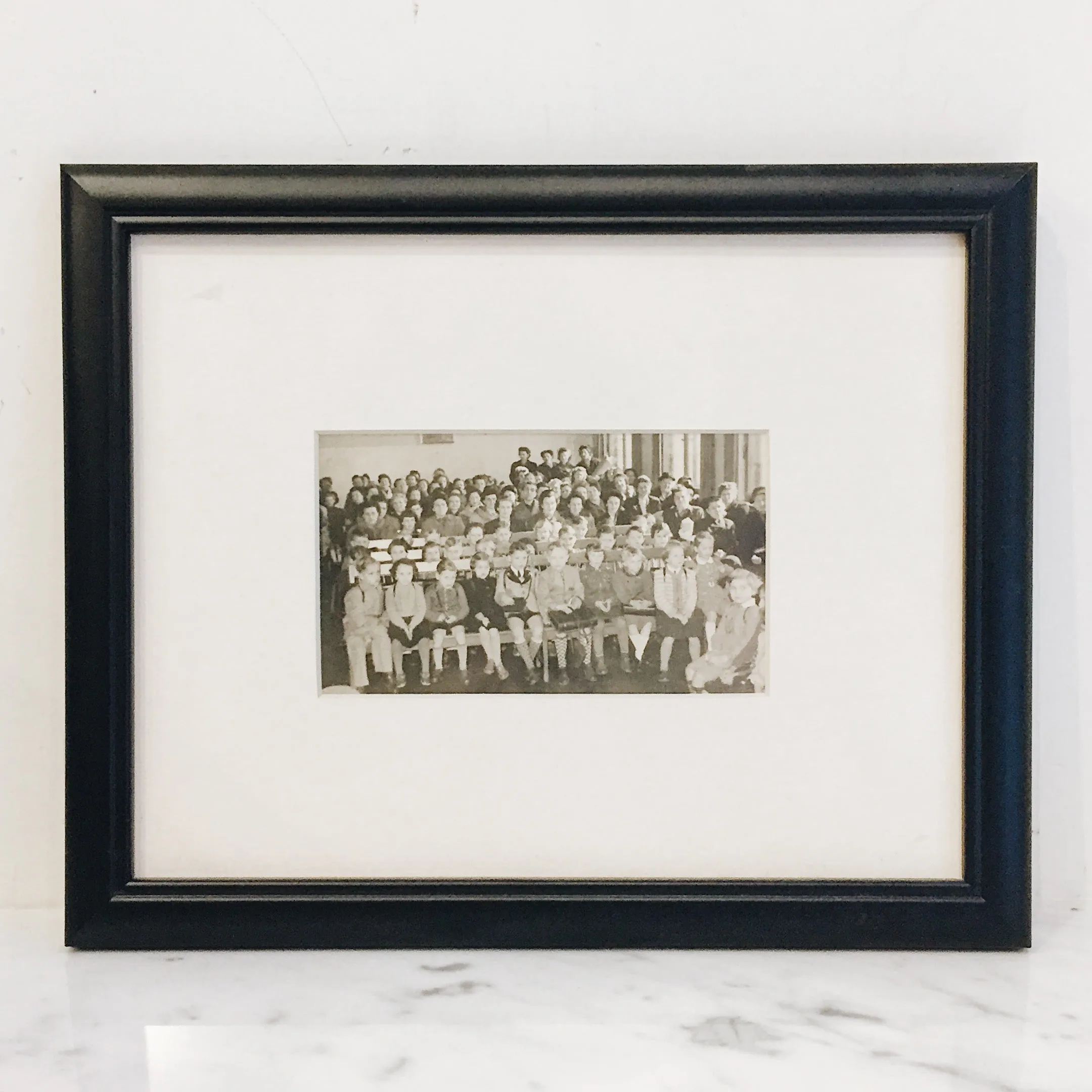 Classes & Children Framed Vintage Photo