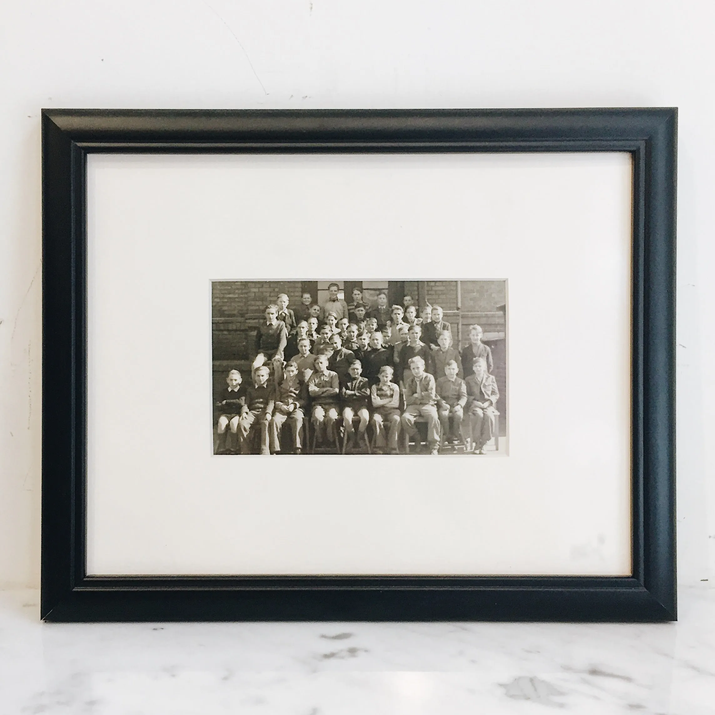 Classes & Children Framed Vintage Photo