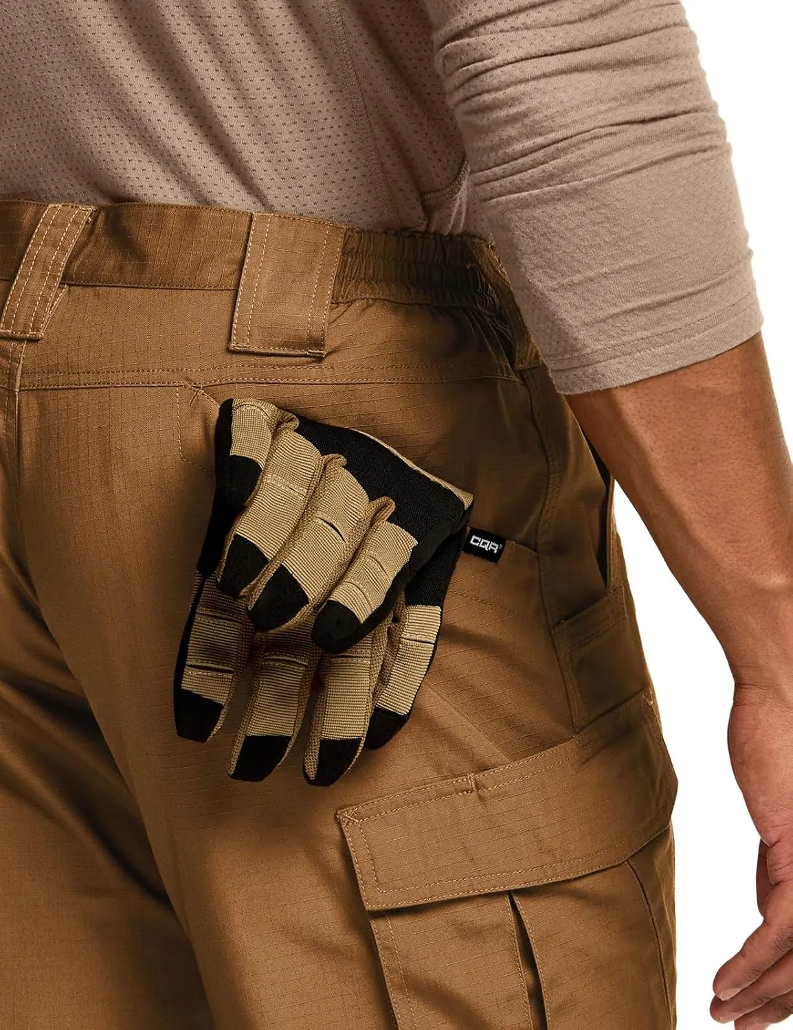 CQR Men's Tactical Pants, Water Resistant Ripstop Cargo Pants, Lightweight EDC Work Hiking Pants, Outdoor Apparel