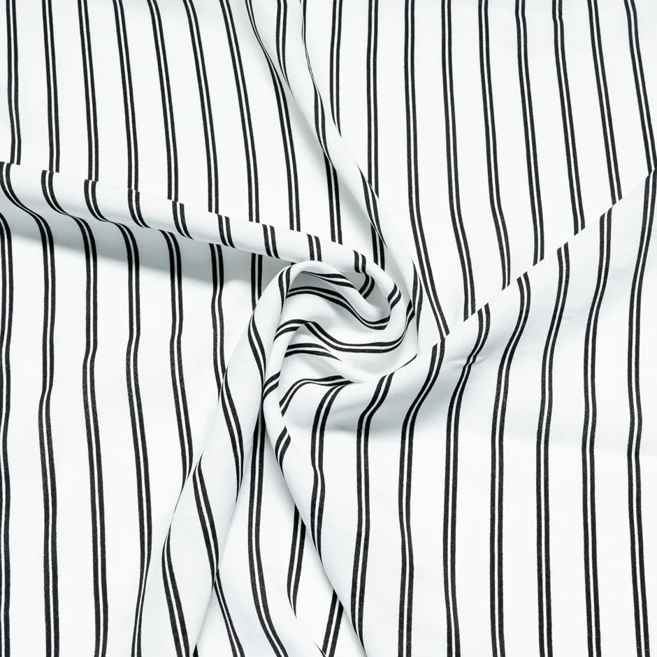 Double Striped White Microfibre