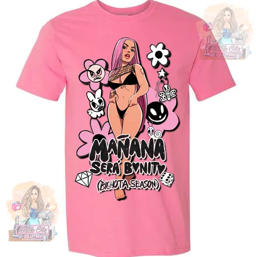 Gatita Gangster bichota season Pink TEE Clearance RTS
