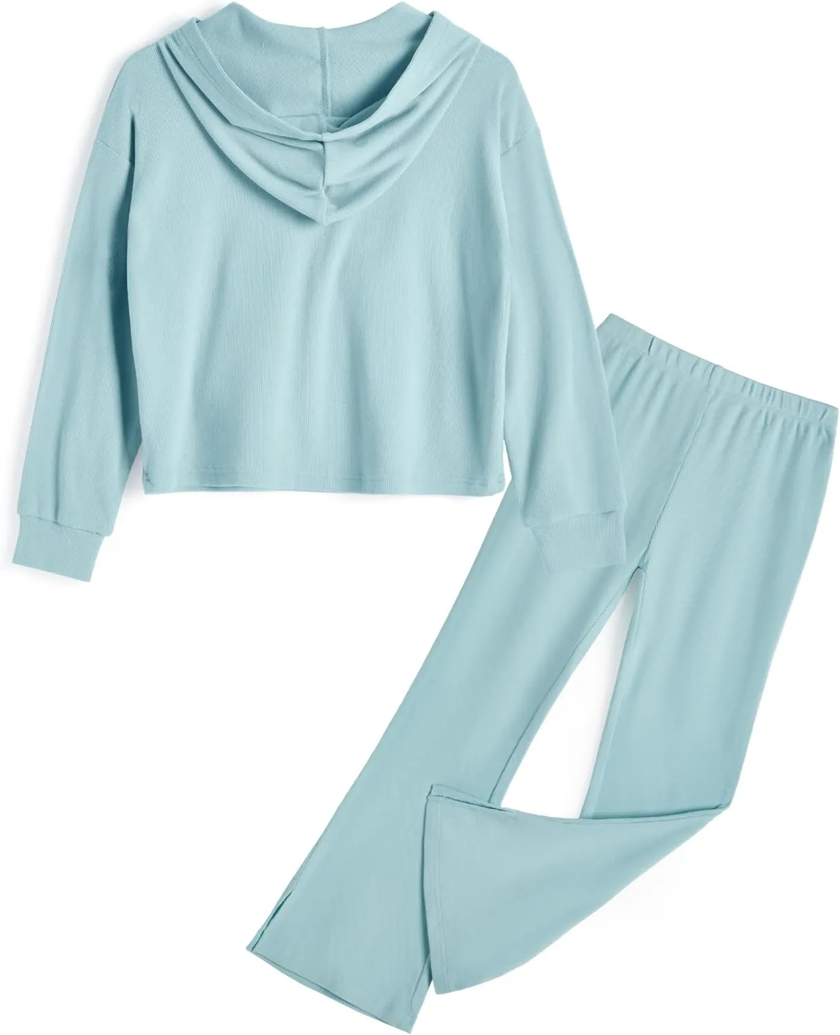 Girls' Clothing Sets 2 Piece Hoodie Long Sleeve Shirts Bell Bottom Cute 2025 Spring Outfits Sweatsuits