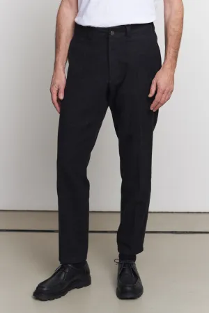 JOSTHA trousers eco flannel melange black