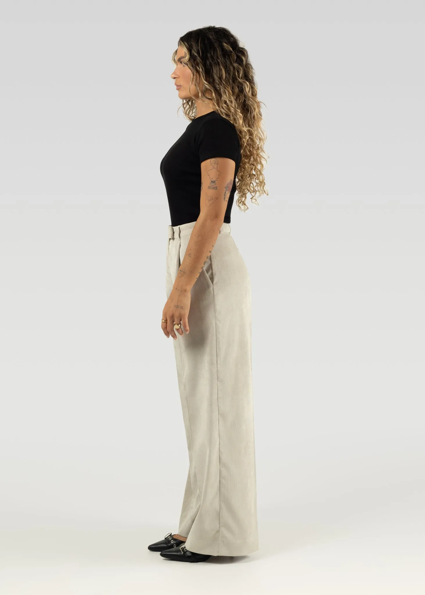 Lewis Corduroy Trousers Beige