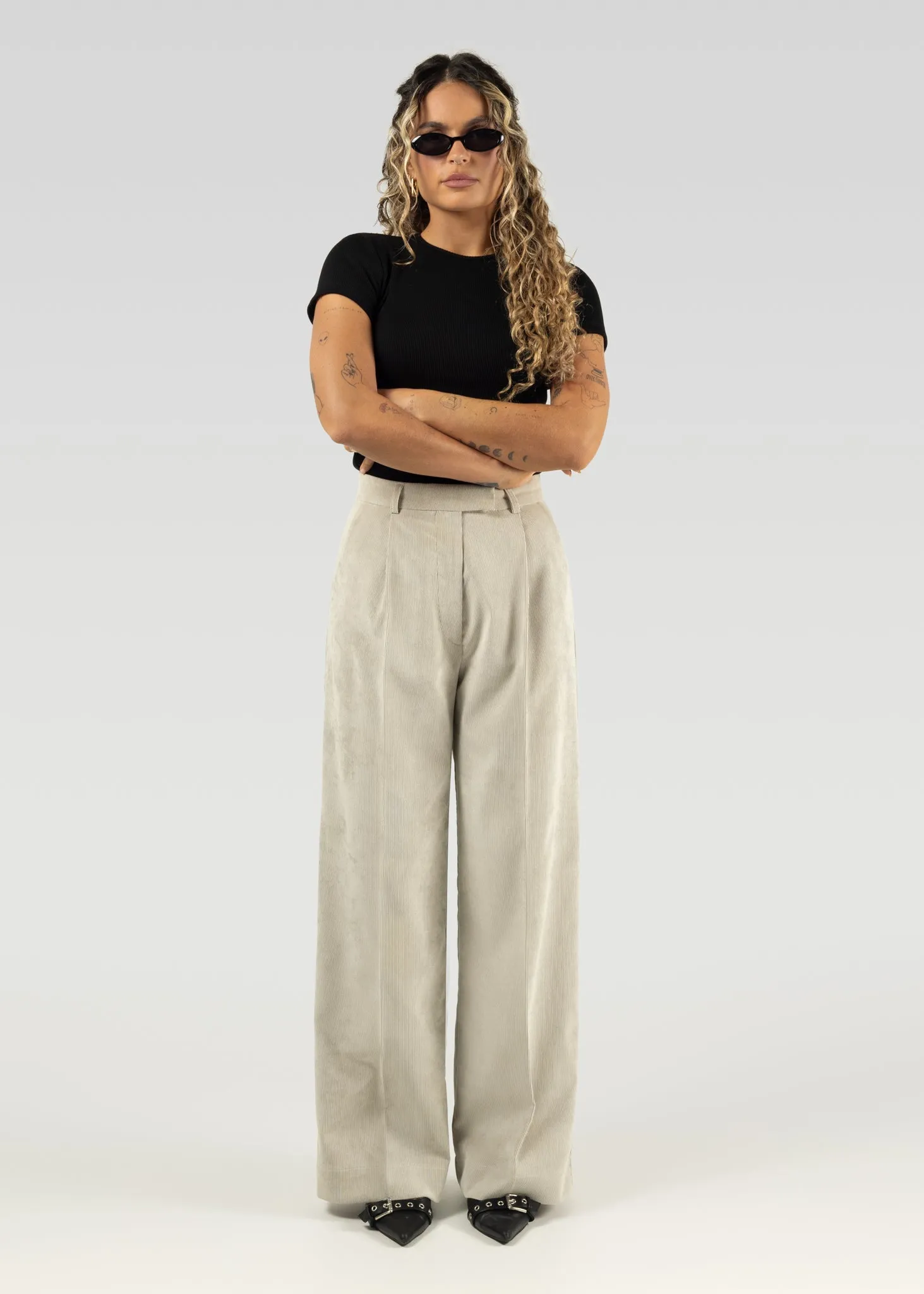 Lewis Corduroy Trousers Beige