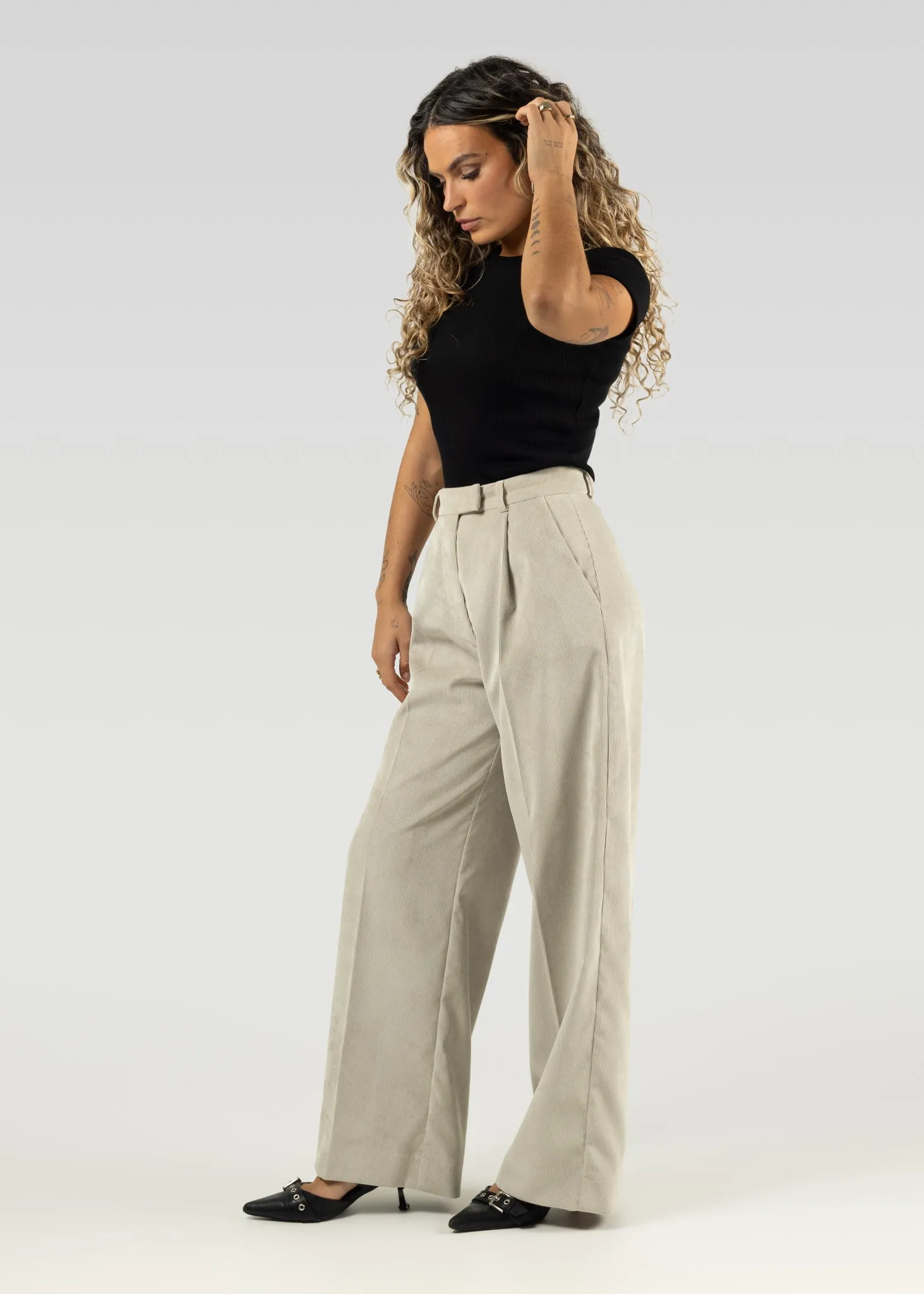 Lewis Corduroy Trousers Beige