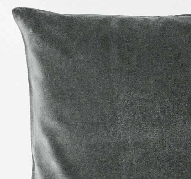 Luxury Velvet 50x50cm Filled Cushion Charcoal