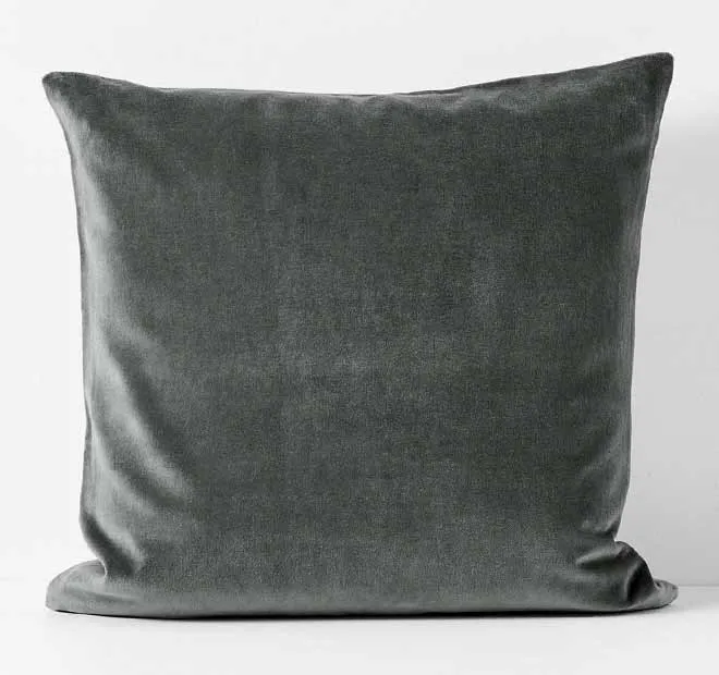 Luxury Velvet 50x50cm Filled Cushion Charcoal