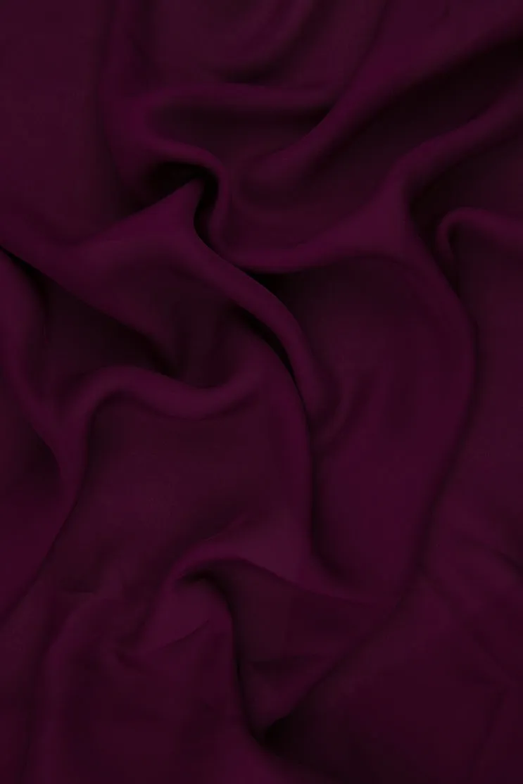 Magenta Purple Silk Double Georgette Fabric