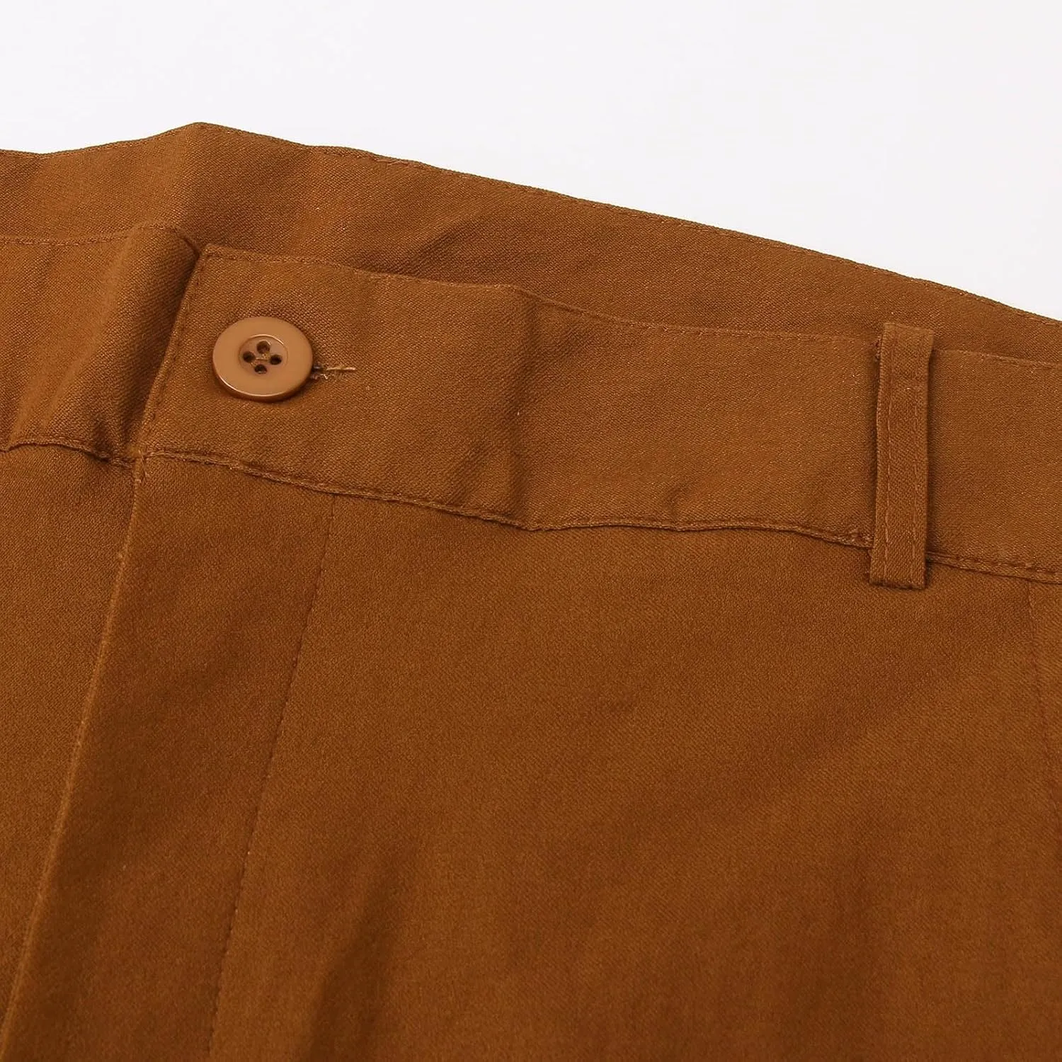Men's Corduroy Flared Pants Breathable Lightweight Flat Front Bell-Bottoms Streetwear Casual Comfy Bootcut Trousers