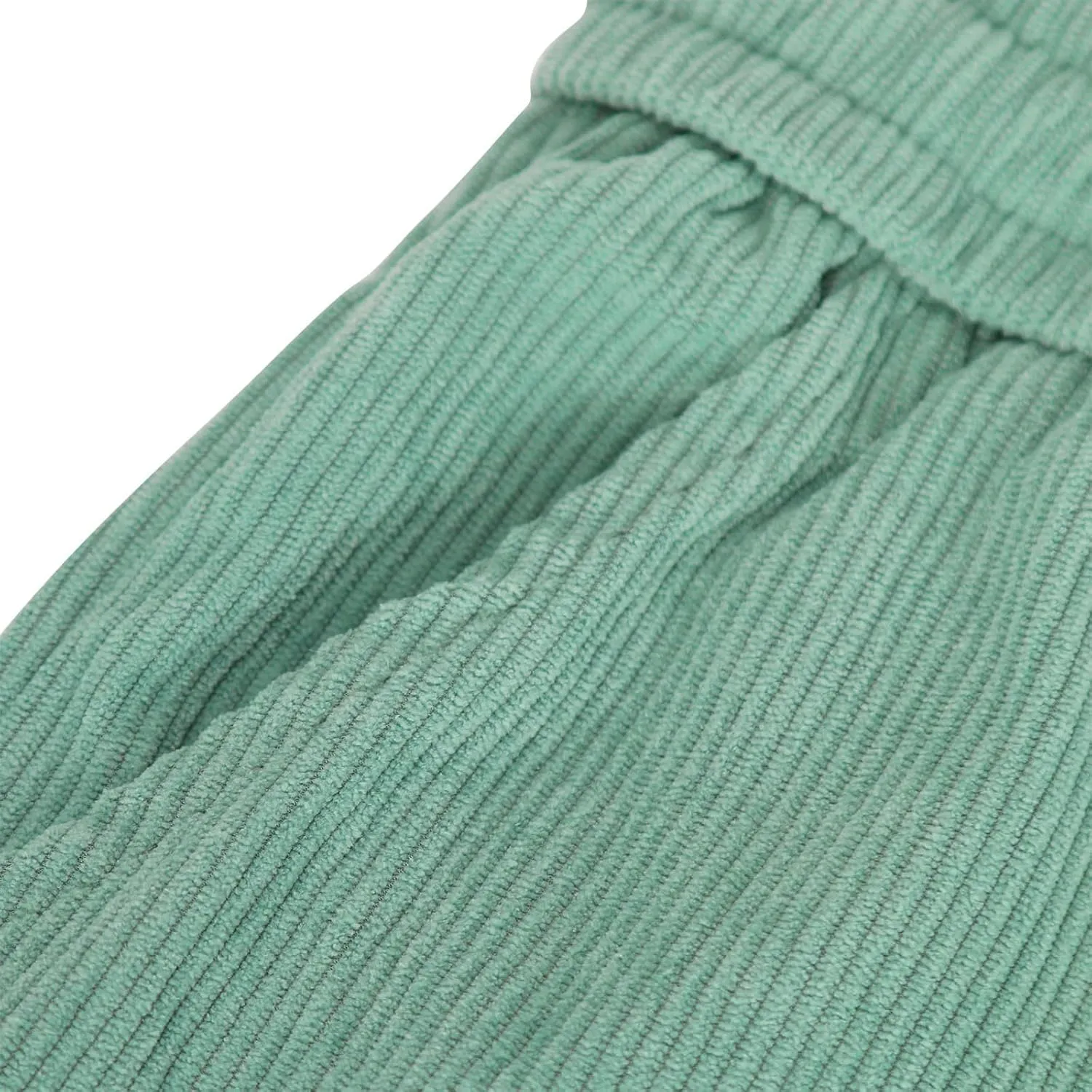 Men's Corduroy Trousers Casual Cargo Pants Elastic Waist Tapered Pant Baggy Joggers Drawstring Sweatpants Multi Pockets