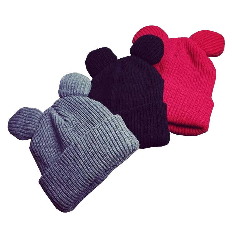 Mouse Bear Ears Beanies