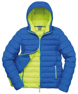 Ocean Blue/Lime - Women's Urban snow bird hooded jacket