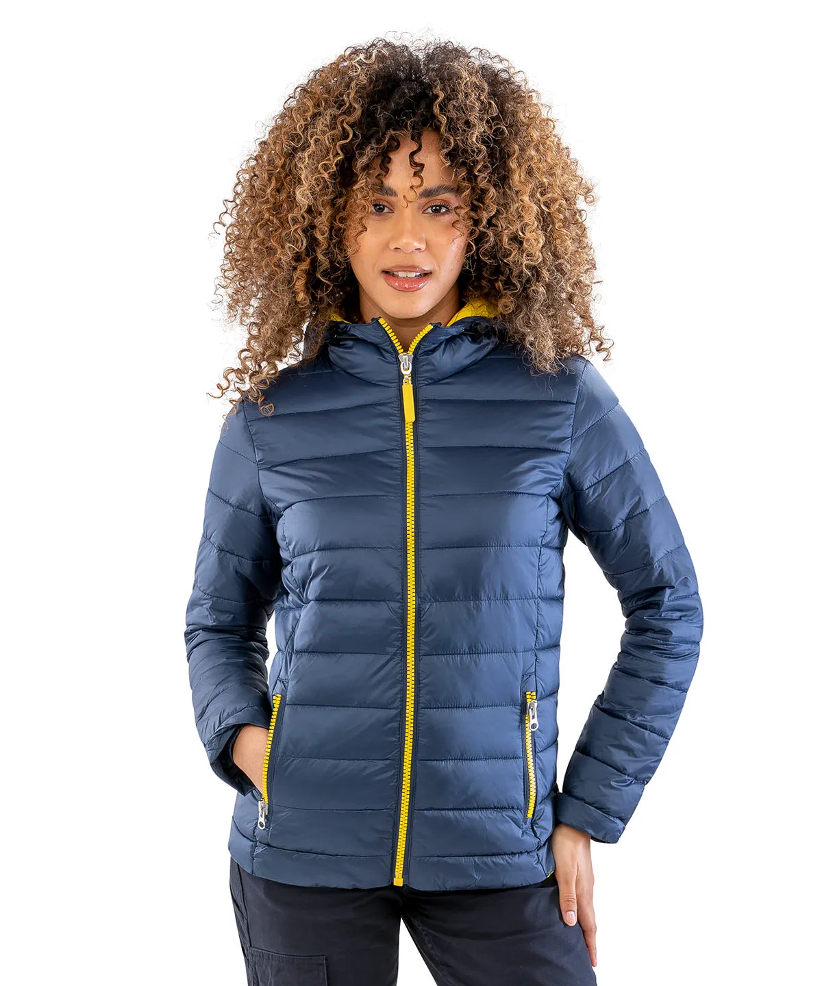 Ocean Blue/Lime - Women's Urban snow bird hooded jacket