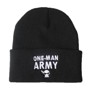 ONE MAN ARMY Embroidered Woolen Beanies