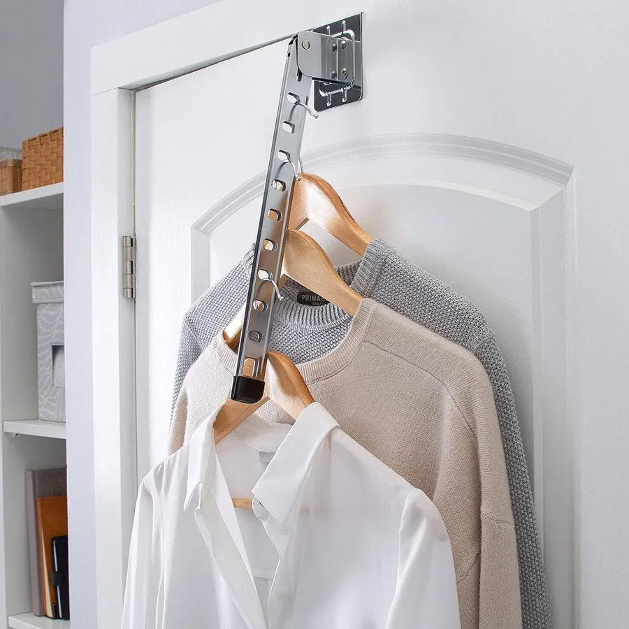 Over Door Swing Arm Hanger Valet - Chrome