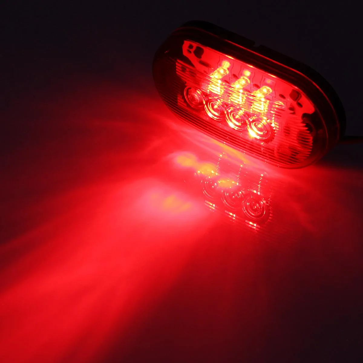 Partsam 2Pcs 4Inch Rectangular Led Side Marker Clearance Lights Red 10 Diodes RV Trailer Truck Camper Waterproof Surface 2x4 Rectangle Led Marker Lights Sealed Indicators Identification Lights