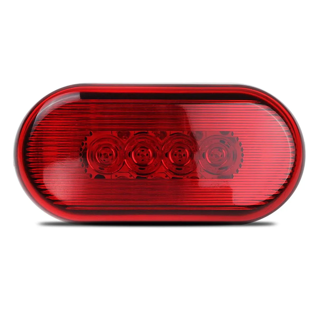 Partsam 2Pcs 4Inch Rectangular Led Side Marker Clearance Lights Red 10 Diodes RV Trailer Truck Camper Waterproof Surface 2x4 Rectangle Led Marker Lights Sealed Indicators Identification Lights