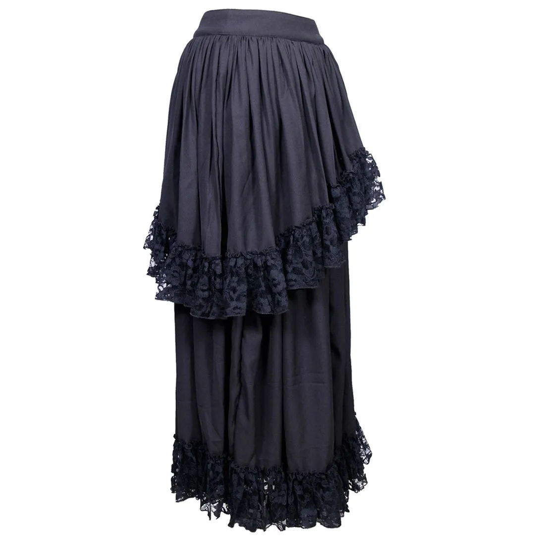 Rikke Moss Creape Net Frilled Long Skirt