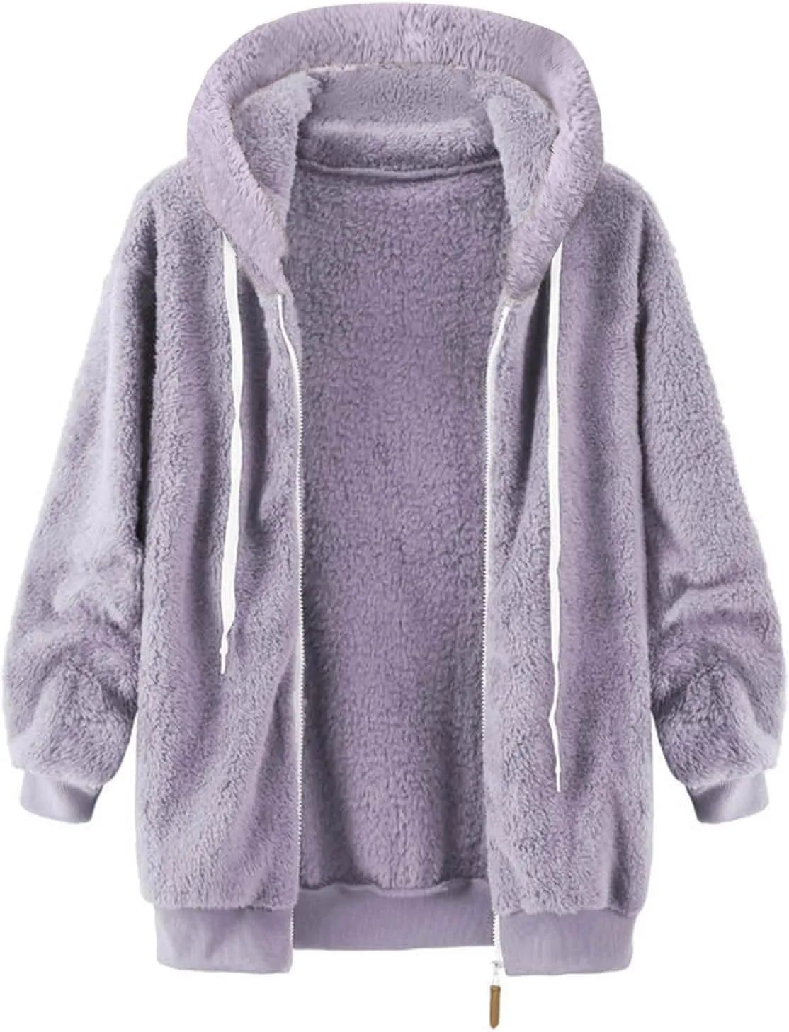 Sherpa Hoodies for Women 2024 Fashion Winter Jackets Shaggy Fuzzy Fleece Jackets Warm Soft Teddy Coats Outerwear