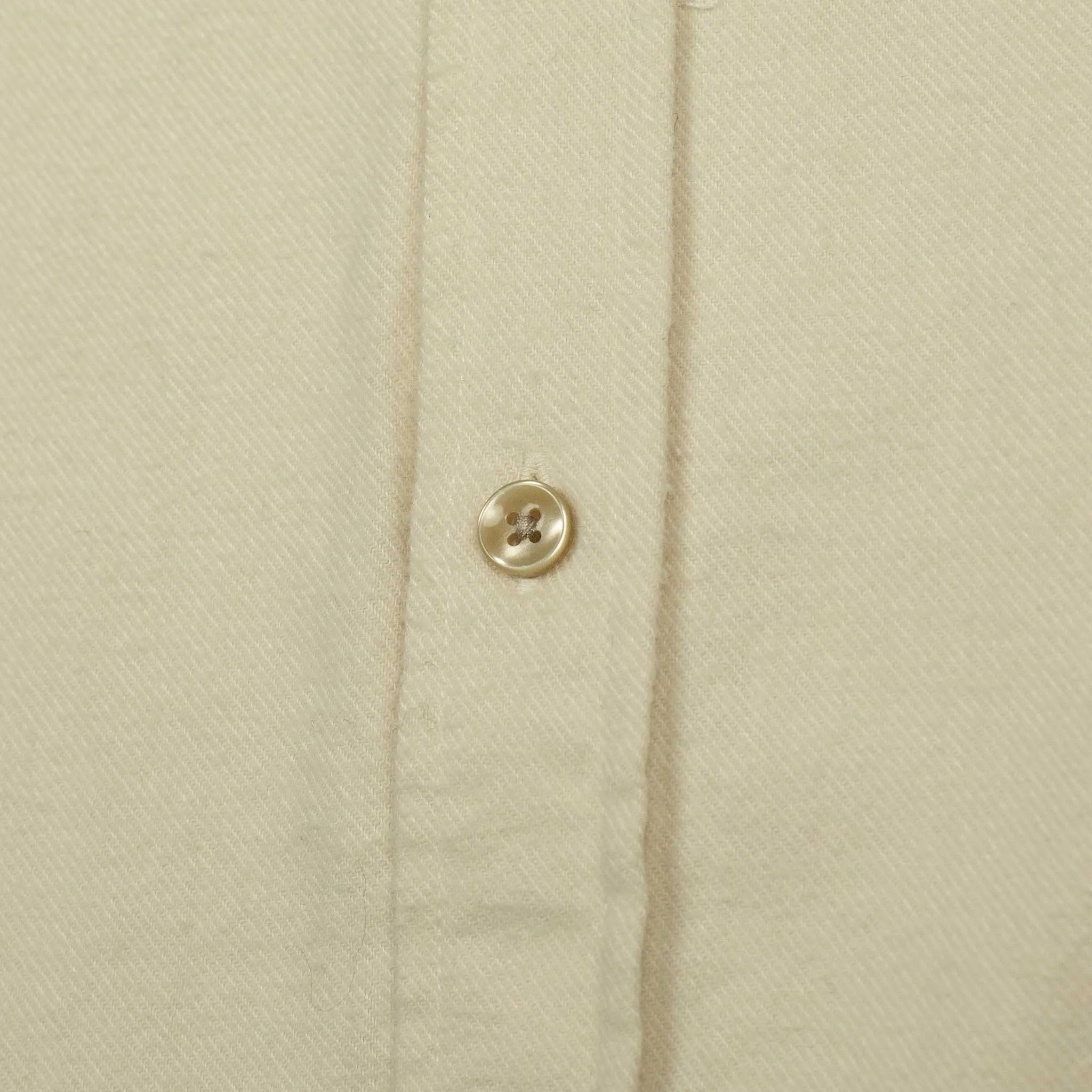 Teca shirt twill cotton flannel in Ecru