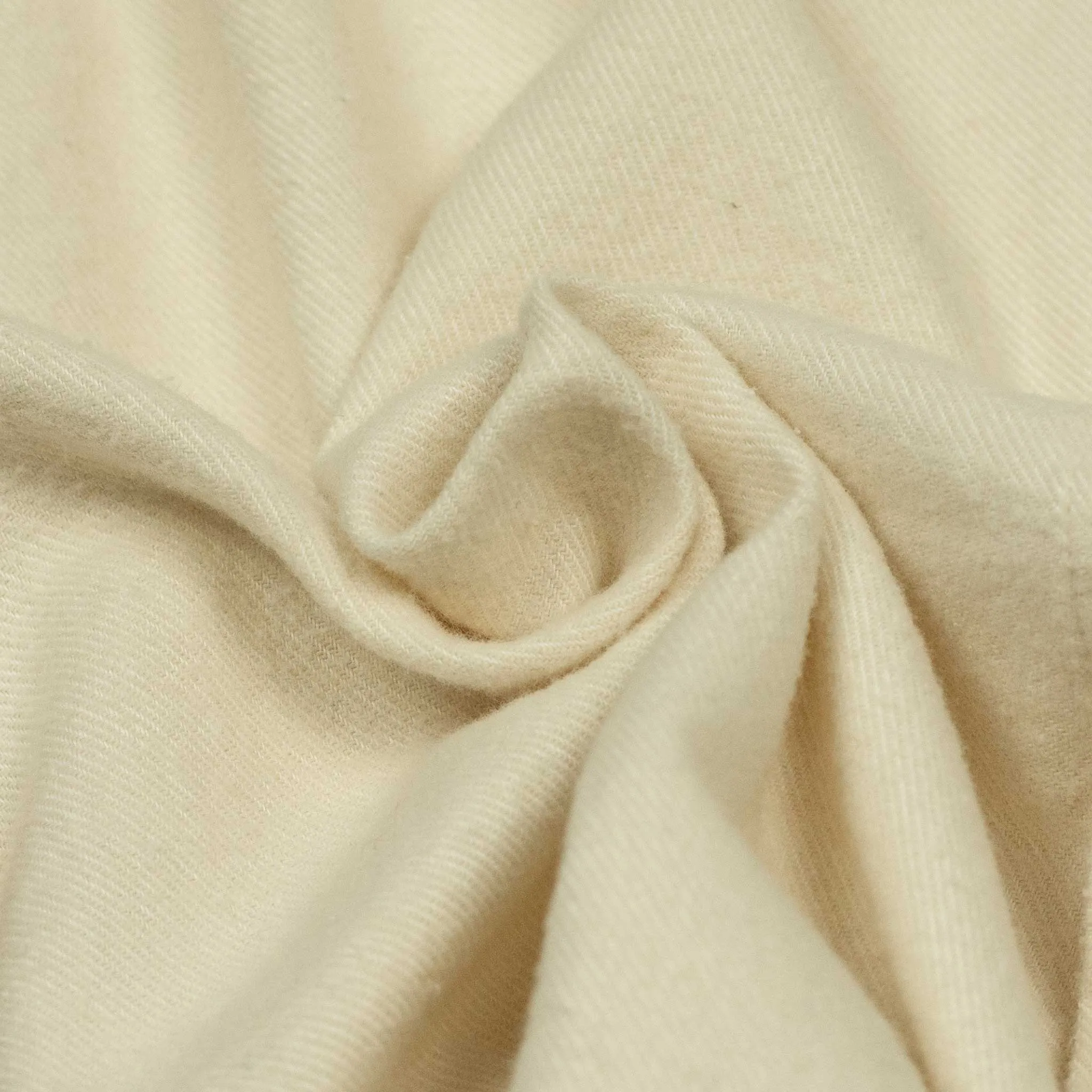 Teca shirt twill cotton flannel in Ecru