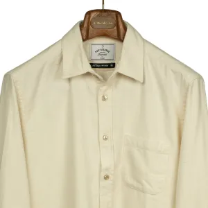 Teca shirt twill cotton flannel in Ecru