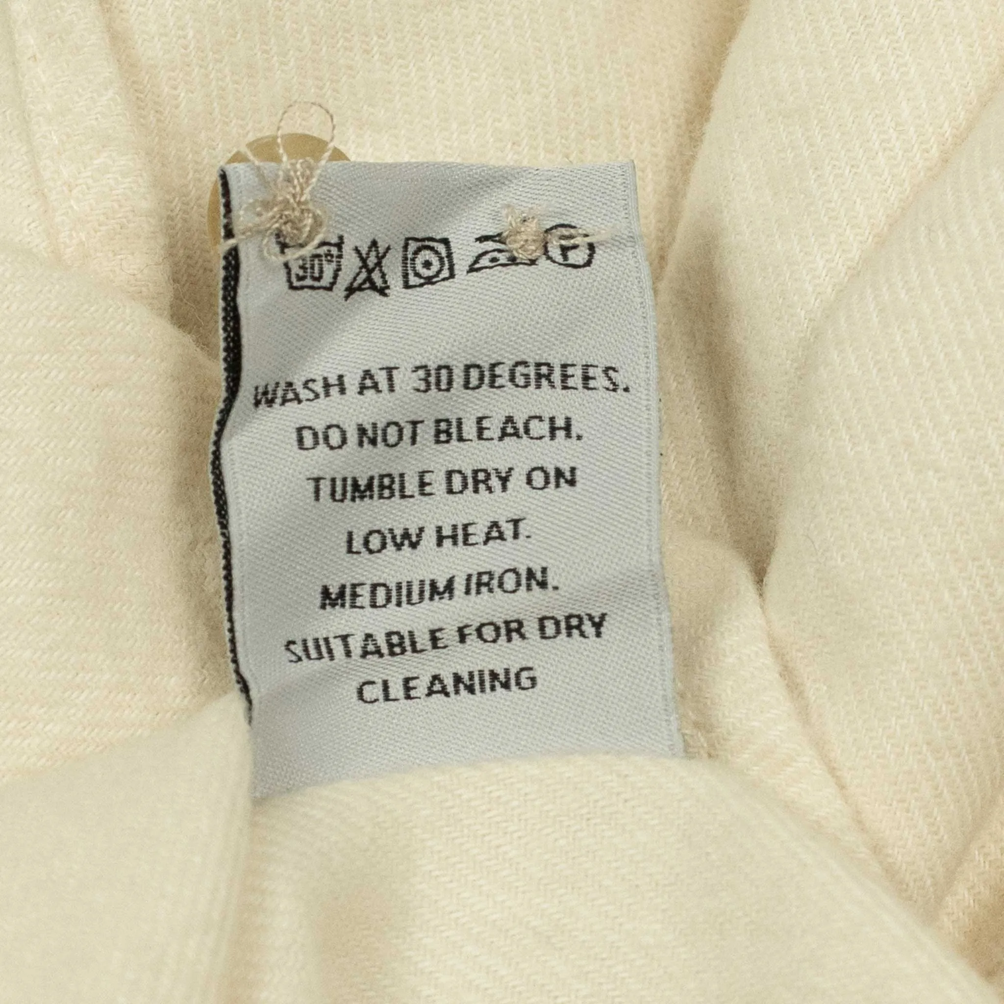 Teca shirt twill cotton flannel in Ecru