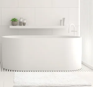 Toggle 1600GSM Microfibre Non-Slip Bath Mat Range White