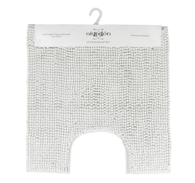 Toggle 1600GSM Microfibre Non-Slip Bath Mat Range White
