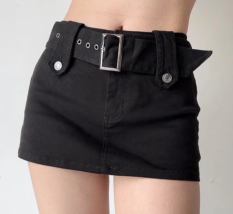 Wenkouban - Nolan Denim MIni Skirt