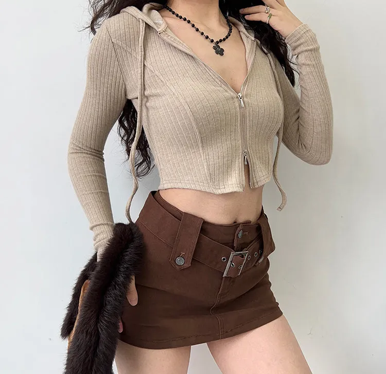 Wenkouban - Nolan Denim MIni Skirt