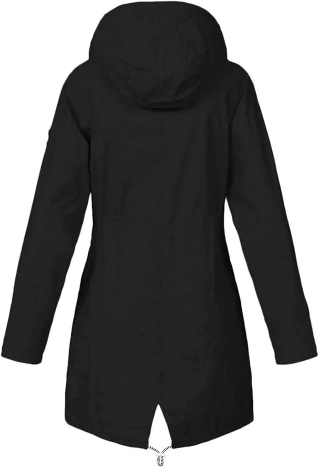 Women Waterproof Jacket Lightweight Long Hooded Raincoat Lined Windbreaker Jacket Zip Up Coat