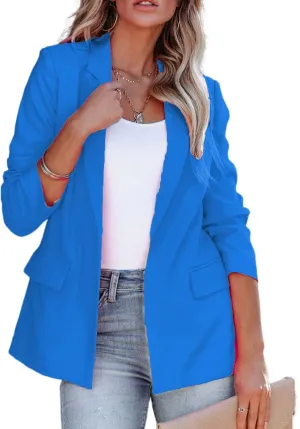 Women's Blazer Casual Blazers 2024 Fall Fashion Long Sleeve Open Front Work Office Suit Jackets Cardigan Business