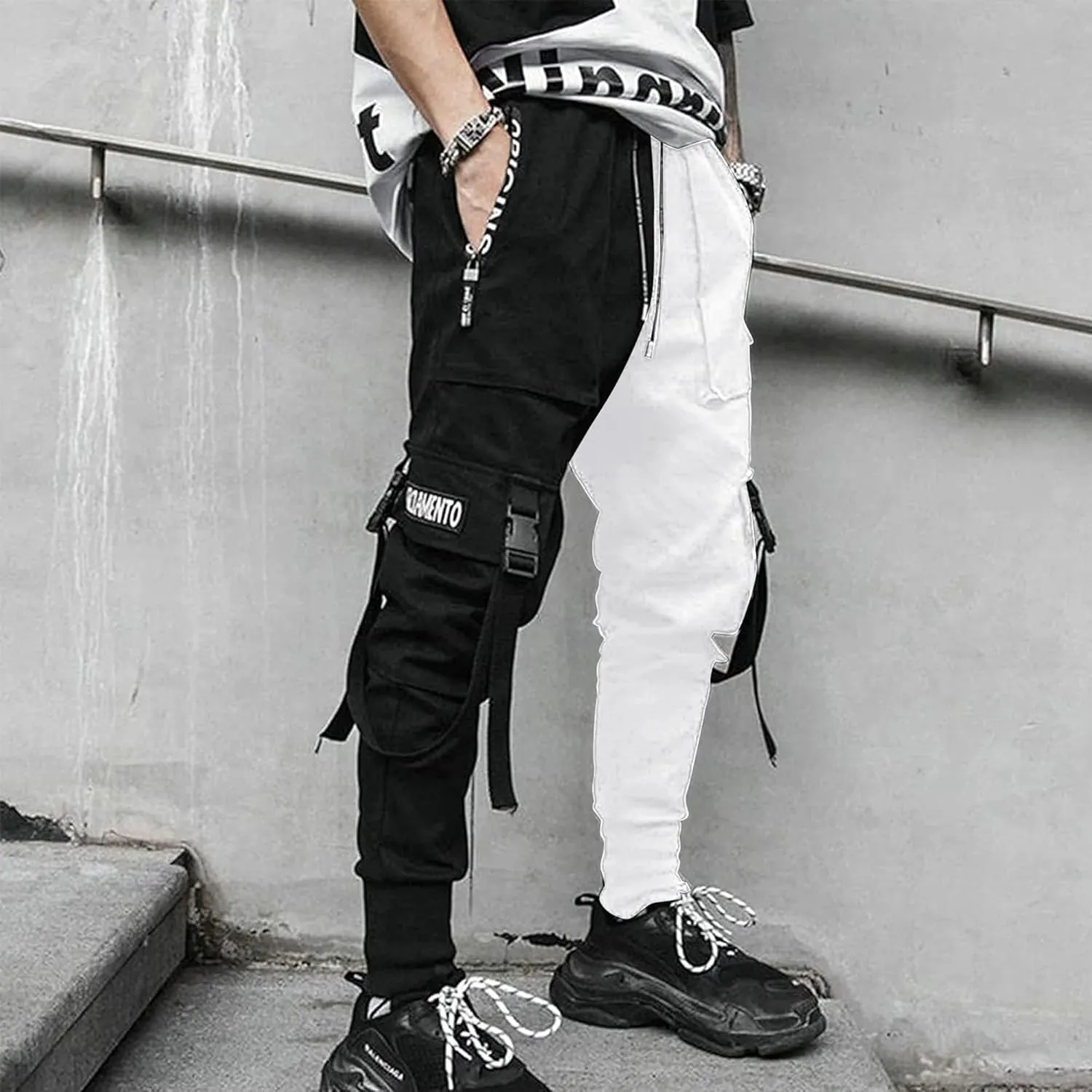 XYXIONGMAO Men's Jogger Pants Techwear Hip Hop Harem Pants Streetwear Tactical Track Pants